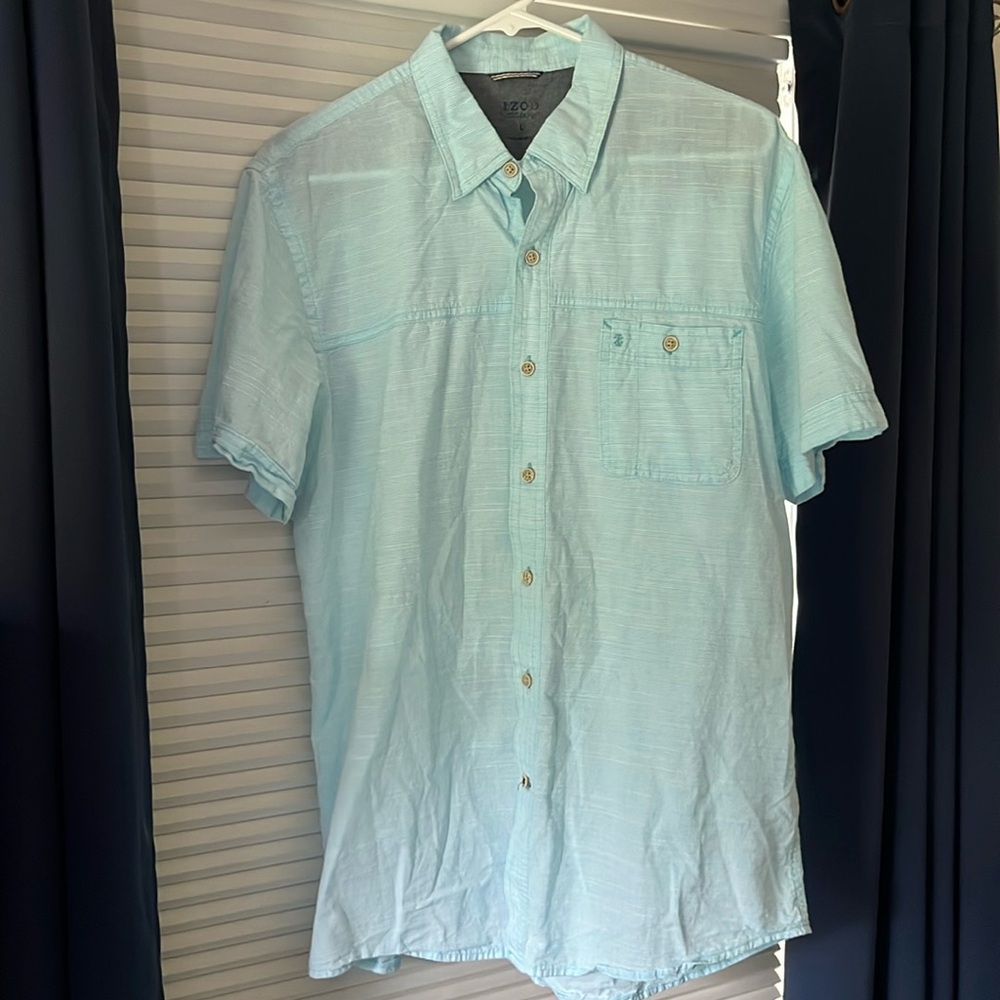 Linen short sleeve button up shirt